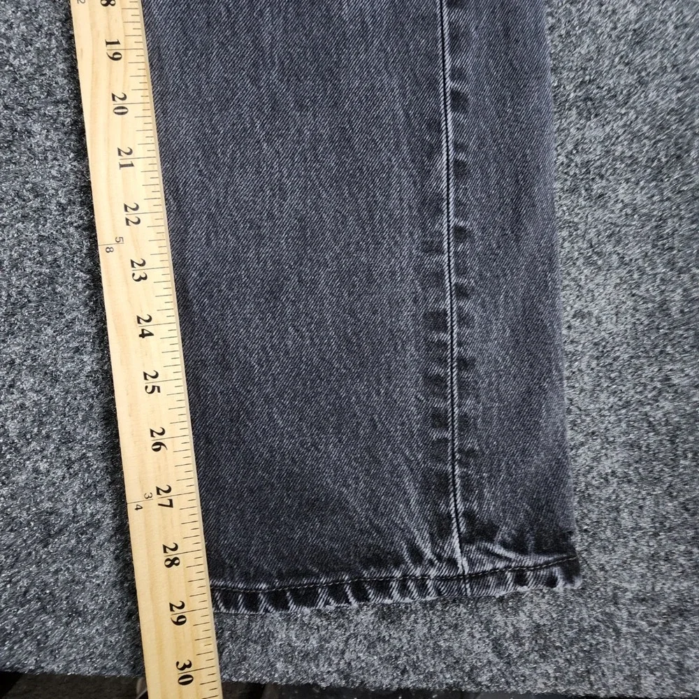 Levi's 501 Original Jeans Mens 31x32 Fit 29x29 Black Button Fly Faded Denim Y2K